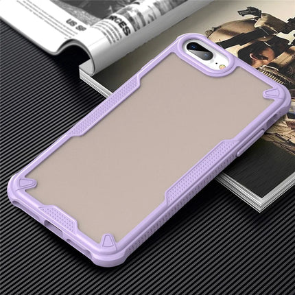 For iPhone 8 Plus / 7 Plus Case PC+TPU Semi-Transparent Frosted Finish Protective Phone Cover