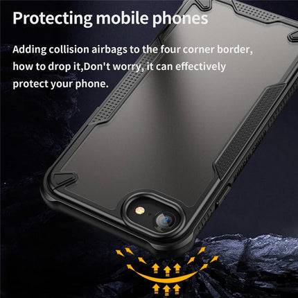 Protective Case for iPhone SE (2022) / (2020) / 8 / 7 / 6 / 6s PC+TPU Frosted Phone Back Cover