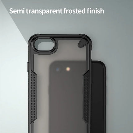 Protective Case for iPhone SE (2022) / (2020) / 8 / 7 / 6 / 6s PC+TPU Frosted Phone Back Cover