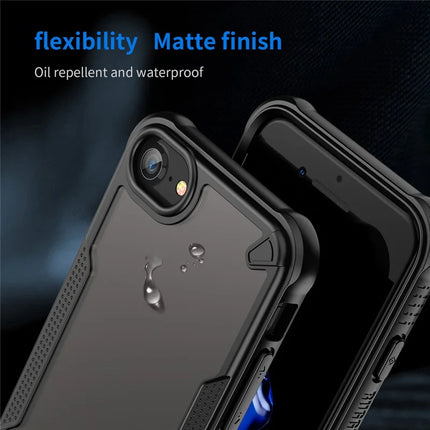 Protective Case for iPhone SE (2022) / (2020) / 8 / 7 / 6 / 6s PC+TPU Frosted Phone Back Cover