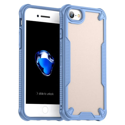 Protective Case for iPhone SE (2022) / (2020) / 8 / 7 / 6 / 6s PC+TPU Frosted Phone Back Cover - Blue