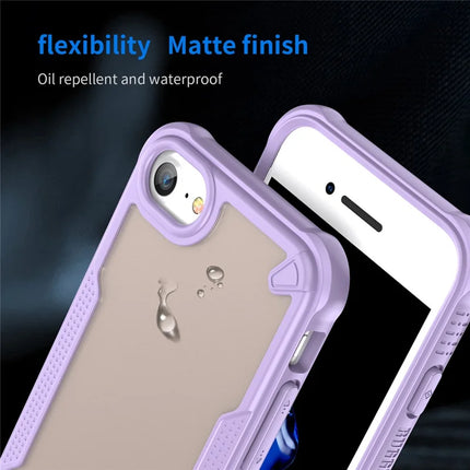 Protective Case for iPhone SE (2022) / (2020) / 8 / 7 / 6 / 6s PC+TPU Frosted Phone Back Cover