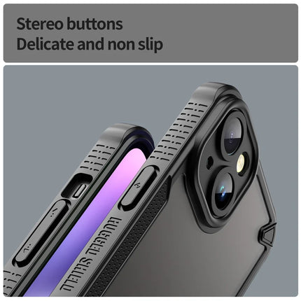 For iPhone 14 Case PC+TPU Frosted Phone Back Cover