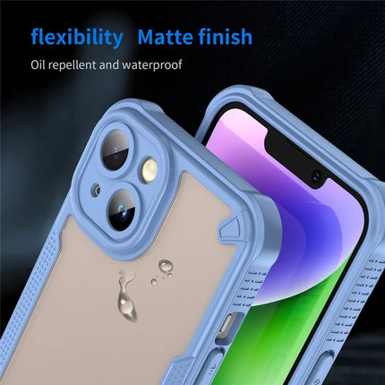For iPhone 14 Case PC+TPU Frosted Phone Back Cover