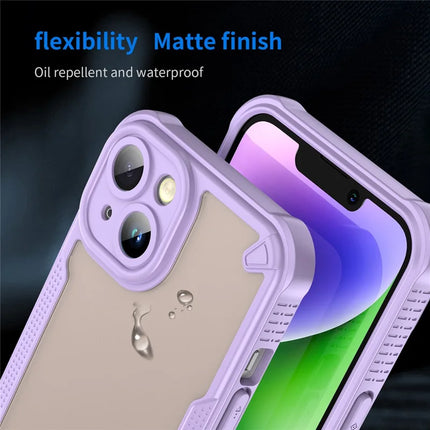 For iPhone 14 Case PC+TPU Frosted Phone Back Cover