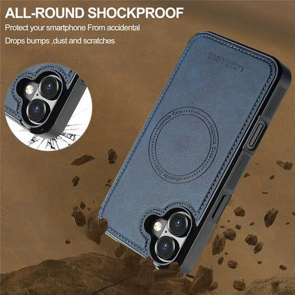 LC.IMEEKE For iPhone 16 Plus Magnetic Case Compatible with MagSafe Leather+TPU Back Cover
