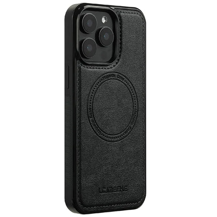 LC.IMEEKE For iPhone 15 Pro Max Magnetic Case Compatible with MagSafe Leather+TPU Back Cover