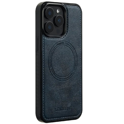 LC.IMEEKE For iPhone 15 Pro Max Magnetic Case Compatible with MagSafe Leather+TPU Back Cover