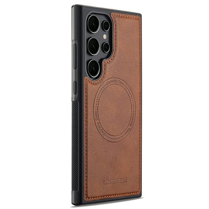 LC.IMEEKE For Samsung Galaxy S23 Ultra Magnetic Case Compatible with MagSafe Leather+TPU Back Cover