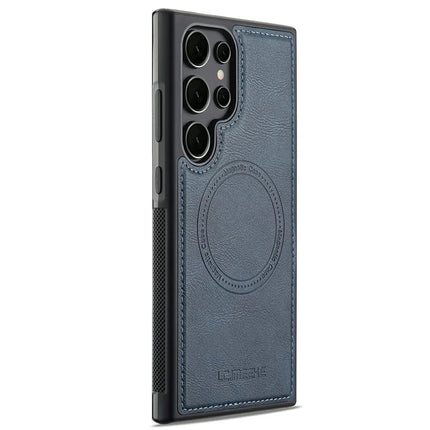 LC.IMEEKE For Samsung Galaxy S22 Ultra 5G Magnetic Case Compatible with MagSafe Leather+TPU Back Cover