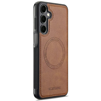 LC.IMEEKE For Samsung Galaxy A16 4G / 5G Magnetic Case Compatible with MagSafe Leather+TPU Back Cover