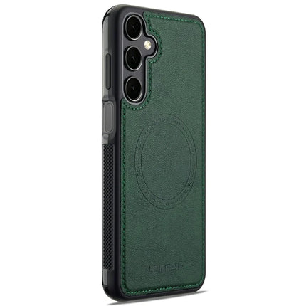 LC.IMEEKE For Samsung Galaxy A16 4G / 5G Magnetic Case Compatible with MagSafe Leather+TPU Back Cover