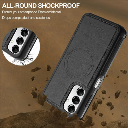 LC.IMEEKE For Samsung Galaxy A54 5G Magnetic Case Compatible with MagSafe Leather+TPU Back Cover