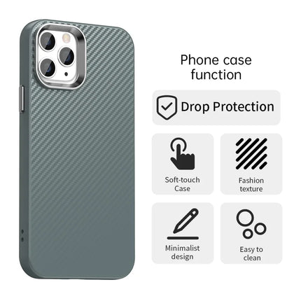 For iPhone 11 Pro Max Case Cell Phone Hybrid Back Cover Carbon Fiber Texture