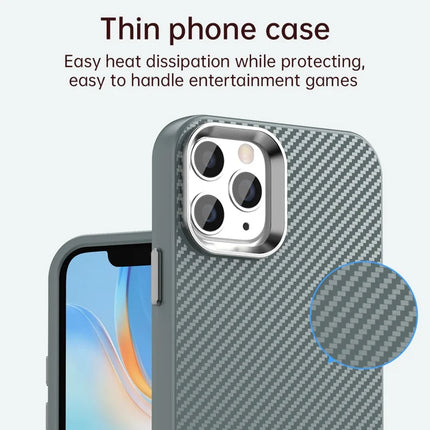 For iPhone 11 Pro Max Case Cell Phone Hybrid Back Cover Carbon Fiber Texture