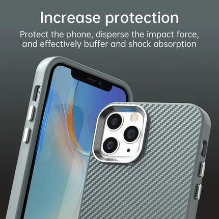 For iPhone 11 Pro Max Case Cell Phone Hybrid Back Cover Carbon Fiber Texture