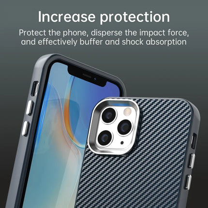 For iPhone 11 Pro Max Case Cell Phone Hybrid Back Cover Carbon Fiber Texture