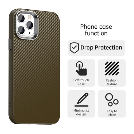 For iPhone 11 Pro Max Case Cell Phone Hybrid Back Cover Carbon Fiber Texture