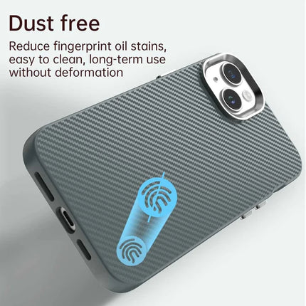 For iPhone 14 / 13 Case Cell Phone Hybrid Back Cover Carbon Fiber Texture