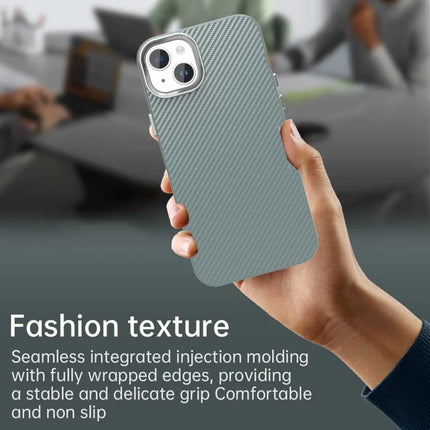For iPhone 14 / 13 Case Cell Phone Hybrid Back Cover Carbon Fiber Texture