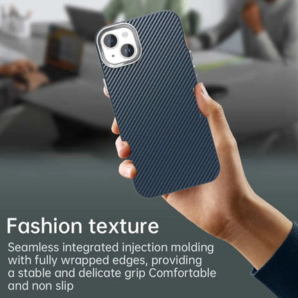 For iPhone 14 / 13 Case Cell Phone Hybrid Back Cover Carbon Fiber Texture