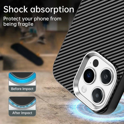 For iPhone 13 Pro Max Case Cell Phone Hybrid Back Cover Carbon Fiber Texture