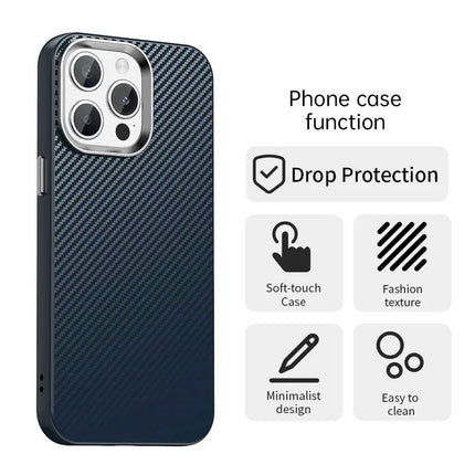 For iPhone 13 Pro Max Case Cell Phone Hybrid Back Cover Carbon Fiber Texture