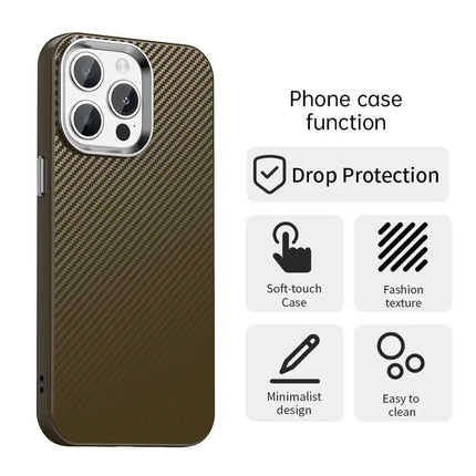 For iPhone 13 Pro Max Case Cell Phone Hybrid Back Cover Carbon Fiber Texture