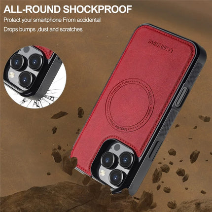 LC.IMEEKE L5 For iPhone 16 Pro Max Magnetic Phone Case Leather Back Cover with Detachable Card Holder