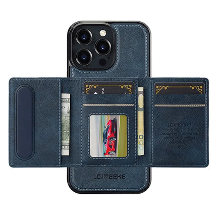LC.IMEEKE L5 For iPhone 16 Pro Max Magnetic Phone Case Leather Back Cover with Detachable Card Holder