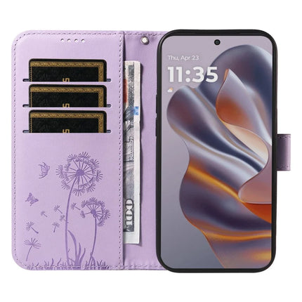 For Motorola Edge 50 Neo 5G / S50 5G / ThinkPhone 25 5G Leather Case Wallet Phone Cover Dandelion Imprint