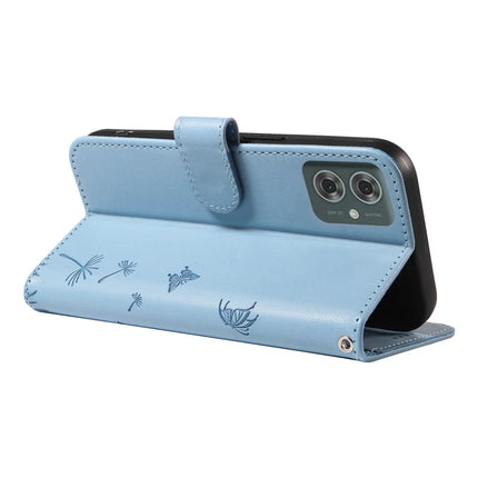 For Motorola Moto G55 5G Leather Case Wallet Phone Cover Dandelion Imprint