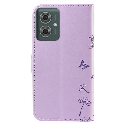 For Motorola Moto G55 5G Leather Case Wallet Phone Cover Dandelion Imprint