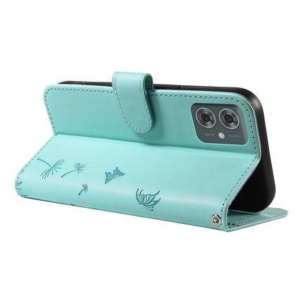 For Motorola Moto G55 5G Leather Case Wallet Phone Cover Dandelion Imprint