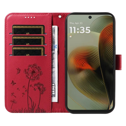 For Motorola Moto G55 5G Leather Case Wallet Phone Cover Dandelion Imprint