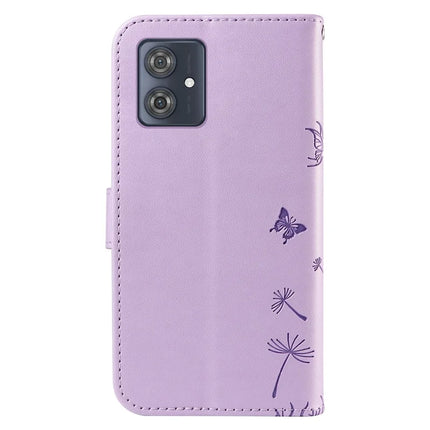 For Motorola Moto G54 5G Leather Case Wallet Phone Cover Dandelion Imprint