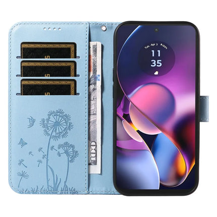 For Motorola Moto G54 5G Leather Case Wallet Phone Cover Dandelion Imprint