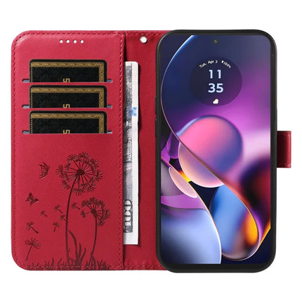 For Motorola Moto G54 5G Leather Case Wallet Phone Cover Dandelion Imprint