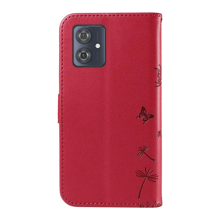 For Motorola Moto G54 5G Leather Case Wallet Phone Cover Dandelion Imprint