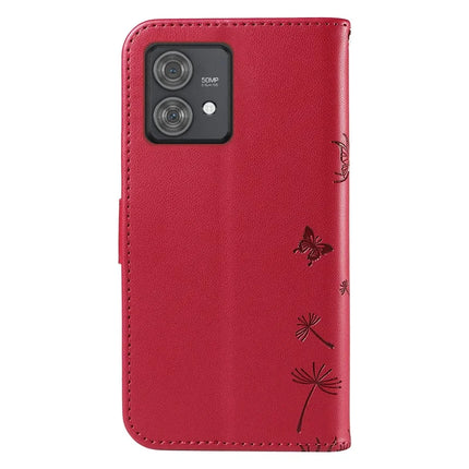 For Motorola Edge 40 Neo 5G Leather Case Wallet Phone Cover Dandelion Imprint