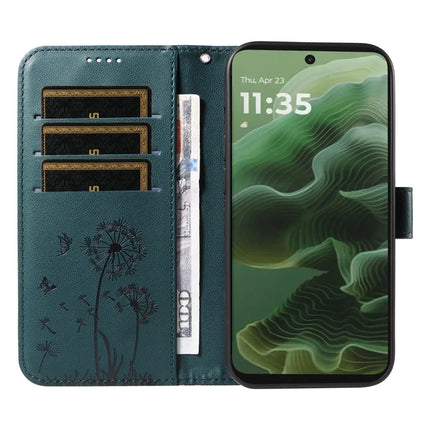 For Motorola Moto G35 5G Leather Case Wallet Phone Cover Dandelion Imprint