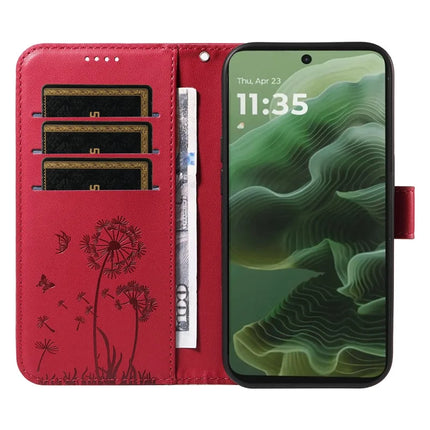 For Motorola Moto G35 5G Leather Case Wallet Phone Cover Dandelion Imprint