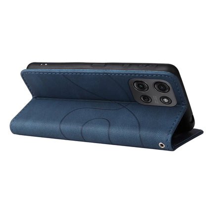 For Motorola Moto G75 5G Leather Case Wallet Stand Color Splicing Phone Cover