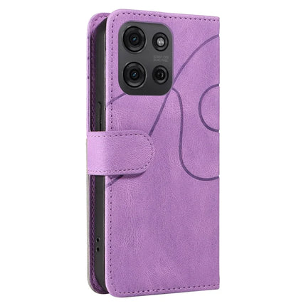 For Motorola Moto G75 5G Leather Case Wallet Stand Color Splicing Phone Cover