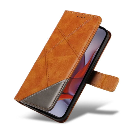 For Motorola Moto G75 5G Case Leather Geometric Line Wallet Phone Cover with Wrist Strap