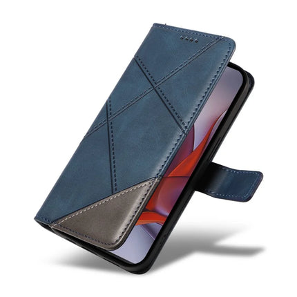 For Motorola Moto G75 5G Case Leather Geometric Line Wallet Phone Cover with Wrist Strap