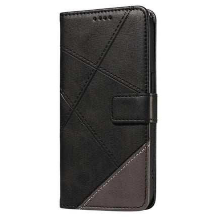 For Motorola Moto G75 5G Case Leather Geometric Line Wallet Phone Cover with Wrist Strap