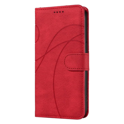 For Motorola Moto G75 5G Case Stand Wallet Leather Phone Cover Curved Line Wrist Strap
