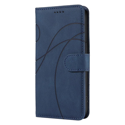 For Motorola Moto G75 5G Case Stand Wallet Leather Phone Cover Curved Line Wrist Strap