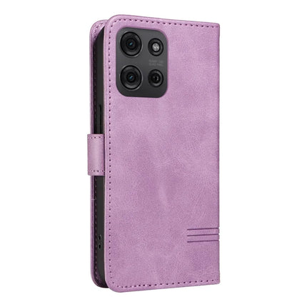 For Motorola Moto G75 5G Case Flip Wallet T-Shape Lines Leather Phone Cover